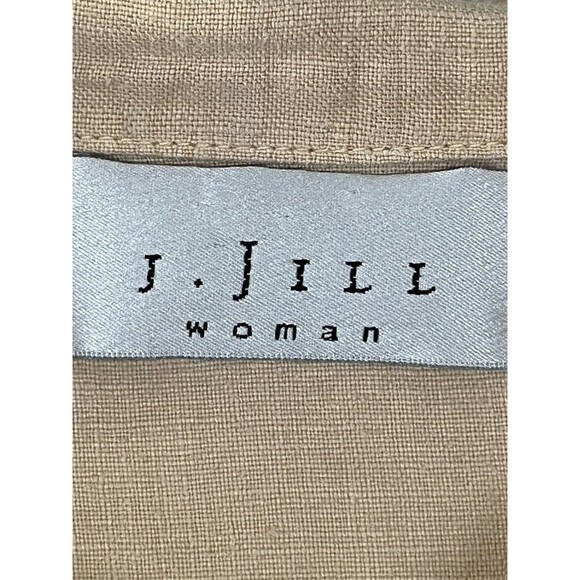Vintage J Jill Blouse Shirt Top Tunic Women 2X 100% Linen Button Up Hand Dye USA - Picture 2 of 9
